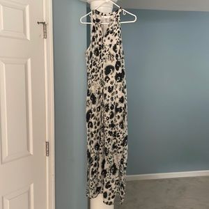 Zara sleeveless button dress with pockets sz S